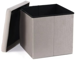 Skladacia taburetka L zamatová, béžová