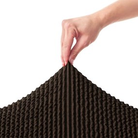 Bielastické poťahy COSTINA tabaková kreslo ušiak (š. 60 - 110 cm)