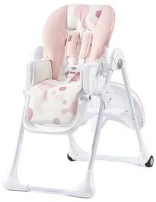 KINDERKRAFT - Detská jedálenská stolička YUMMY ružová/biela