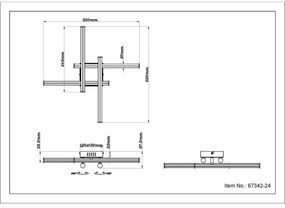 Globo 67342-24 - LED Stropné svietidlo KIRINA LED/24W/230V 3000K čierna