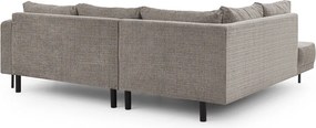 Taupe ženilková rohová pohovka (ľavý roh/do L) Mauris – Ropez