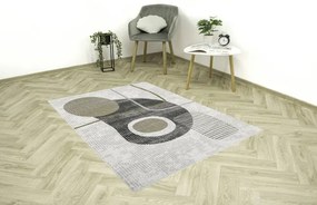 Koberec Verano H555A krémový / sivý / zlatý