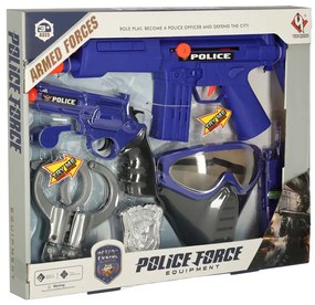 Policajná súprava malého policajta pištoľ puška maska putá policajné doplnky