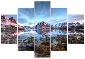 Obraz - Východ slnka nad Reine (150x105 cm)