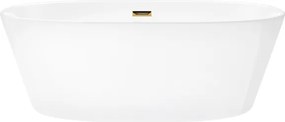 Voľne stojaca vaňa Corsan Salina 160, zlatá zátka