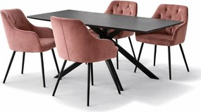 Jedálenský set 4× stolička + stôl 180 cm AVENBERG OPAL