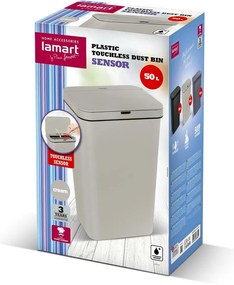 Lamart LT8109 Bezdotykový kôš Sensor 50 l, krémová