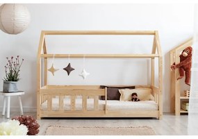 Domčeková detská posteľ z borovicového dreva 120x200 cm Mila MBP - Adeko