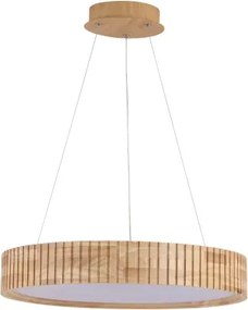 Brilagi - Závesné LED svietidlo na lane FALCON WOOD MODERN LED/30W/230V pr. 45 cm drevo