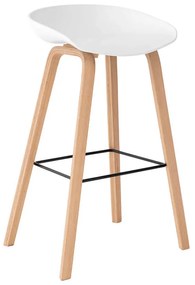 Barová stolička rieno 76 cm biela MUZZA