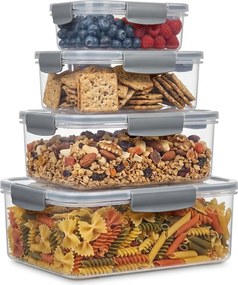 Orion Sada 4 kuchynských tesniacich dóz, krabičky na jedlo CLARA