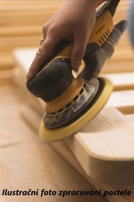 Detská poschodová posteľ z masívu borovice PETR s prístelkou a šuplíky - 200x90 cm - PRÍRODNÁ BOROVICA