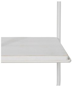 Biela poschodová kovová polica 51 cm – Ixia