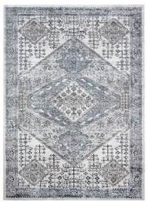 Moderný koberec OHIO Z431A rám, ornament - krém / šedý