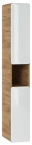 Kúpeľňová skrinka CMD ARUBA WHITE 805 dub wotan/biely lesk