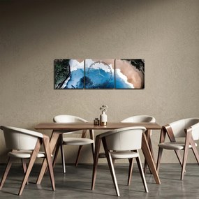 Obraz pláže Nusa Penida, Indonézia (s hodinami) (90x30 cm)