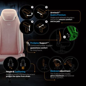 Ružová herná stolička Diablo X.Eye Prime Akira Pink