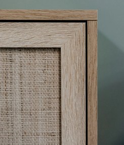 Skrinka 2-dverová Bali, dub sonoma/výplet