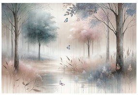 Samolepiaca tapeta jemný lesný sen s motýľmi