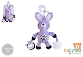 Hrkálka babyted Zajačik plyš 30 cm záves na postieľku / kočík
