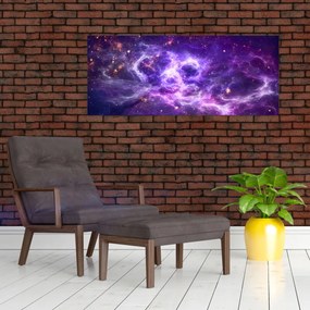 Obraz - Fialový vesmír (120x50 cm)