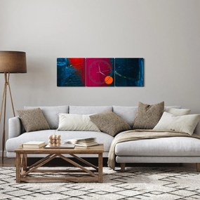 Obraz farby (s hodinami) (90x30 cm)