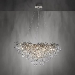 Paul Neuhaus 2192-55 - Luster na lanku ICICLE 10xG9/40W/230V 50x100 cm chróm