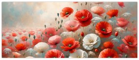 Obraz - Maľba vlčích makov (120x50 cm)