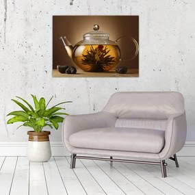 Sklenený obraz - Čaj o piatej (70x50 cm)