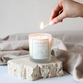 Bella Rose Ručne liata sójová sviečka Katedrála 220 g