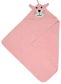 Babymatex Bavlnená osuška pre bábätko s kapucňou Jimmy 80x80cm - Mačička