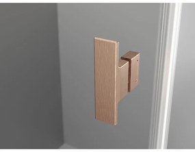 Mexen, Mexen Mist L výklopné sprchové dvere 110 cm, transparentné, brúsená meď - 8A4L-110-000-65-00