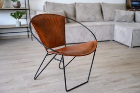 AKCIA Dizajnové kreslo PANCHO hnedé II. akosť