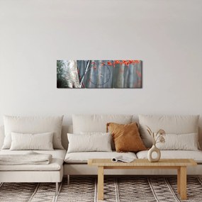 Obraz - Jeseň (s hodinami) (90x30 cm)
