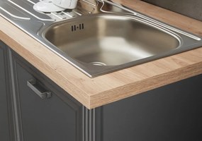 Kuchynská linka Jasmin, antracit/dub