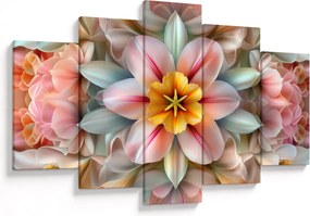 Obraz - Kaleidoskopický kvet (150x105 cm)