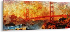 Obraz - Golden Gate, San Francisco, Kalifornia (120x50 cm)
