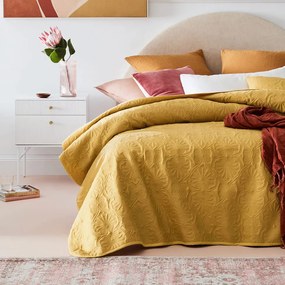 Dekorstudio Elegantný prehoz na posteľ LEILA v horčicovej farbe Rozmer prehozu (šírka x dĺžka): 170x210cm