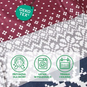 VIANOČNÉ FLANELOVÉ OBLIEČKY FLANELOVE 140X200 CM, 1KS 70X80 CM VZOROVANÉ