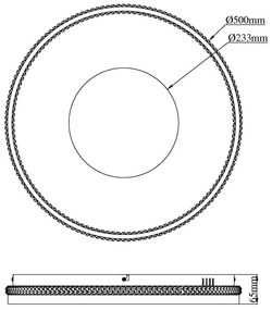 Globo 48563-40S - LED stmievateľné stropné svietidlo SHIRLEY 40W/230V 2700-6500K pr.50,5cm+DO
