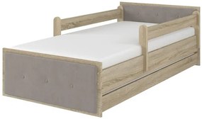 Raj posteli Detská čalúnená posteľ MAX XL "hneda" borovica nórska