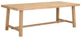 Jedálenský stôl z brúseného dubového dreva Rowico Brooklyn, 220 x 95 cm