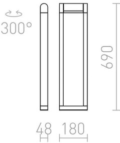 RED - Design Rendl - R12624 - LED Vonkajšia lampa AQUE LED/8W/230V IP54 čierna