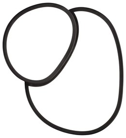 Čierne LED stropné svietidlo 36x43.5 cm Rise – Trio