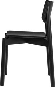 Čierna stohovateľná jedálenská stolička Wem – noo.ma