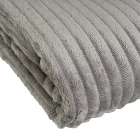 Sivá deka z mikroplyšu 130x160 cm Fur Velvet – Casa Selección