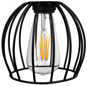 BERGE Závesné stropné svietidlo LED drevený trám 2xE27 Luster Wire ball