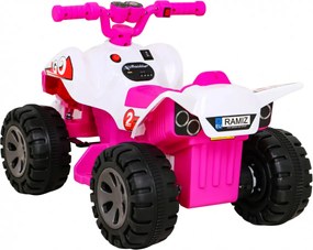 Ramiz Detská elektrická štvorkolka na batérie ružová + motor 25W