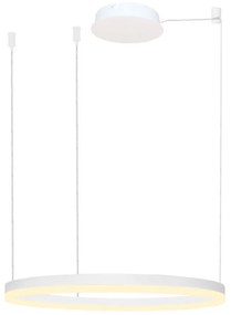 Azzardo AZ4959 - LED Stmievateľný luster na lanku HALO LED/56W/230V pr. 80 cm biela