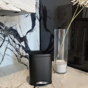 Spirella Pedálový odpadkový kôš soft-close Akira 12 l, matná čierna, 12 l